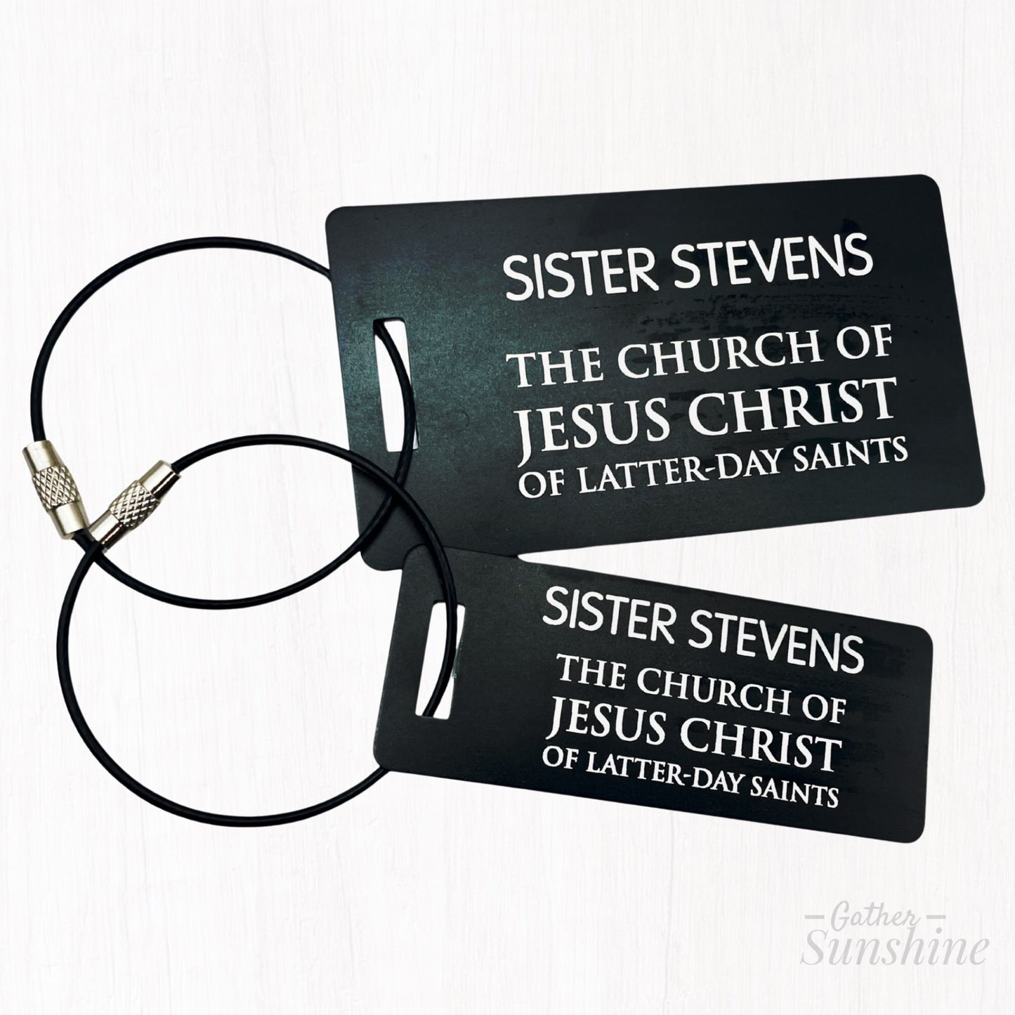 Missionary Luggage Tag - Personalized Engraved Tag for Elder or Sister - 5 Language Options