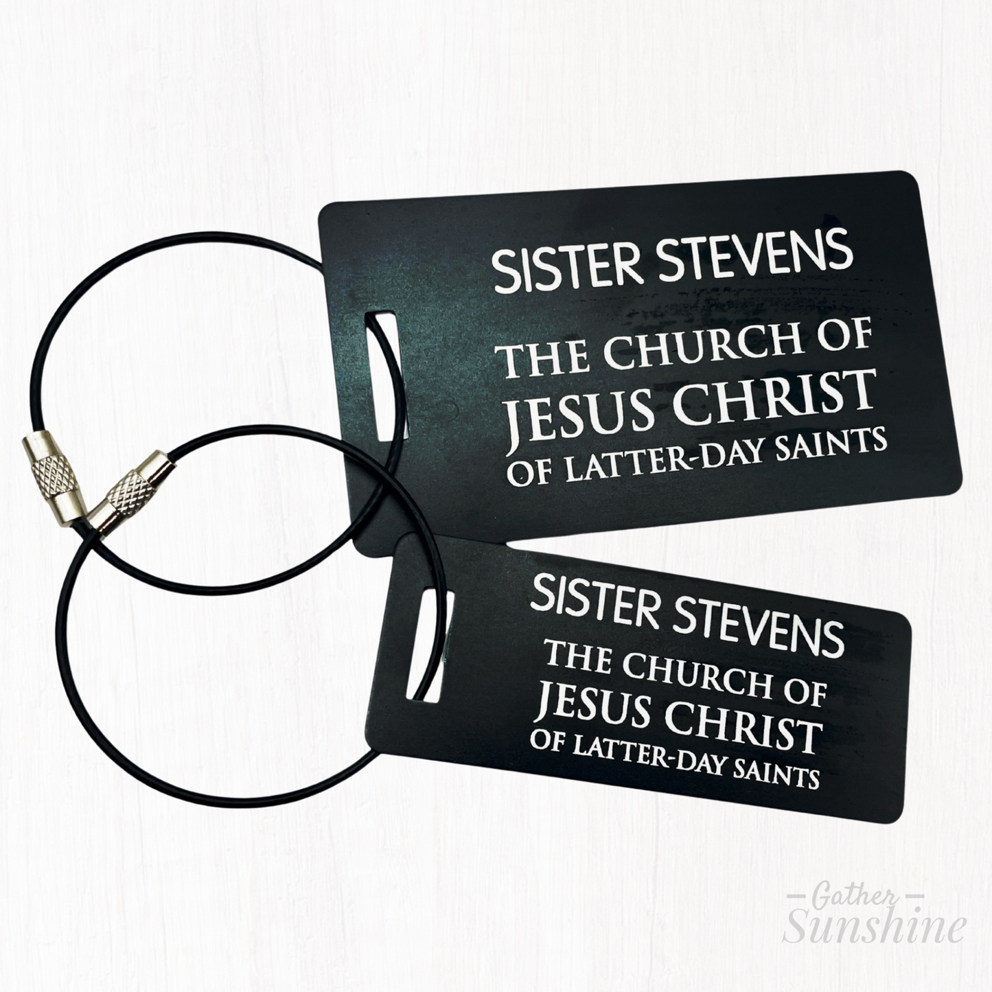 Missionary Luggage Tag English Set in English – Large & Small Matching Tags