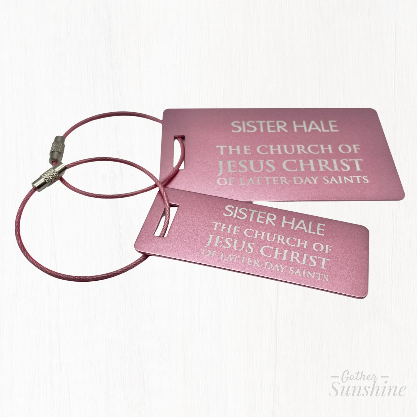 Missionary Luggage Tag English Set in English – Large & Small Matching Tags