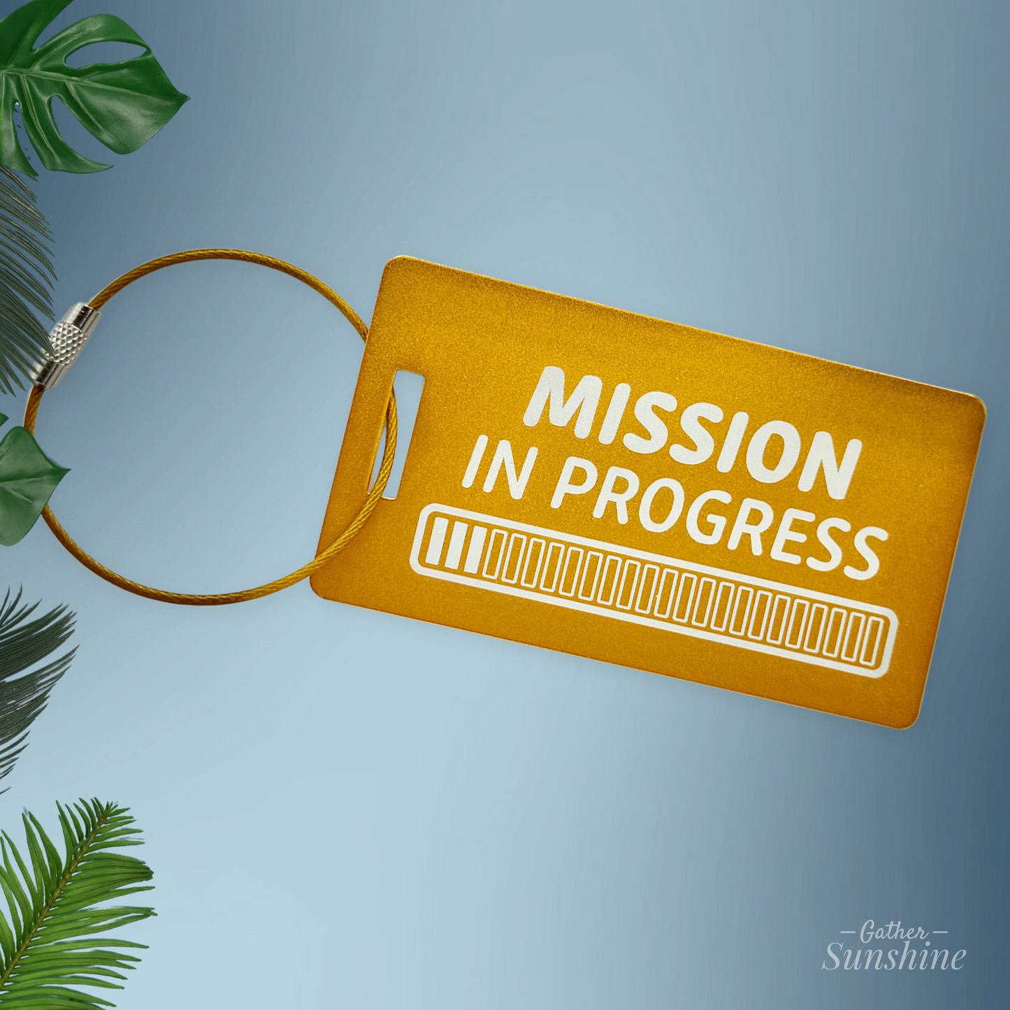 Mission In Progress Large Luggage Tag – 24-Month Personalized LDS Mission Tag for Elders or Couples | Durable Metal Travel Gift