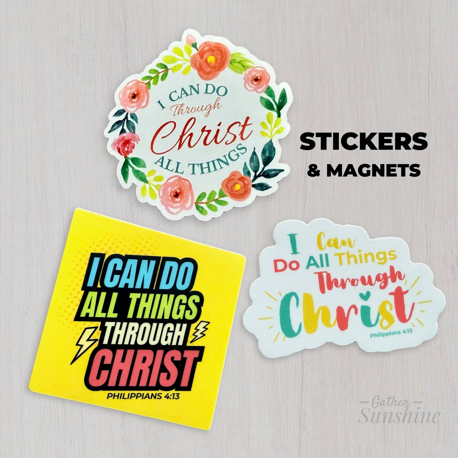 Faith and Inspirational Stickers by Gather Sunshine
