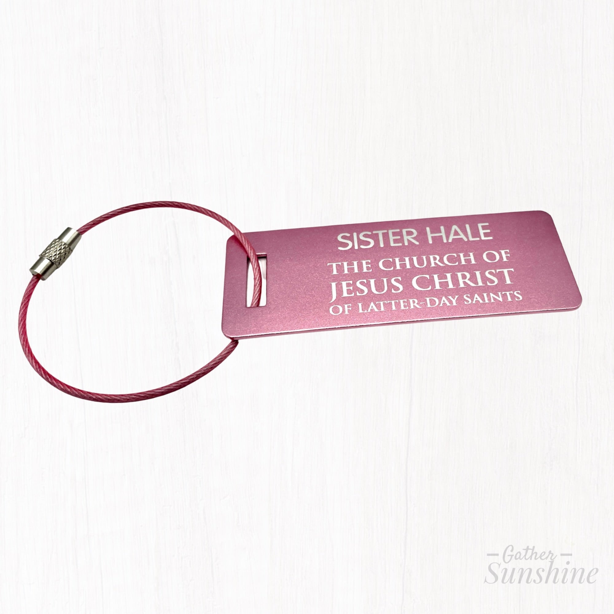 Missionary Luggage Tag – Personalized LDS Name Tag – Gather Sunshine