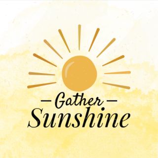 Gather sunshine logo of sun and name