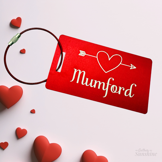 Love Struck Hearts Large Luggage Tag – Custom Travel ID Gift for Honeymoon, Wedding, or Romantic Getaways