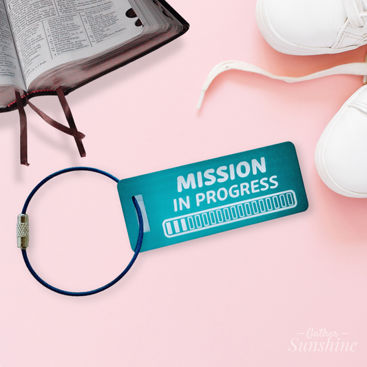 Mission In Progress - Small Engraved Luggage Tag for LDS Missionaries (18-Month Tracker)