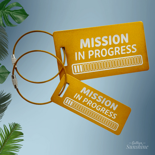 Mission In Progress Tag Set – Large & Small LDS Gift | 24 Bar Custom Mission Tags for Elder or Couple Missionaries