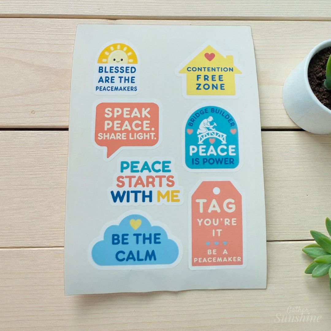 Peace Starts With Me Sticker Sheet - Everyday Peacemakers Collection
