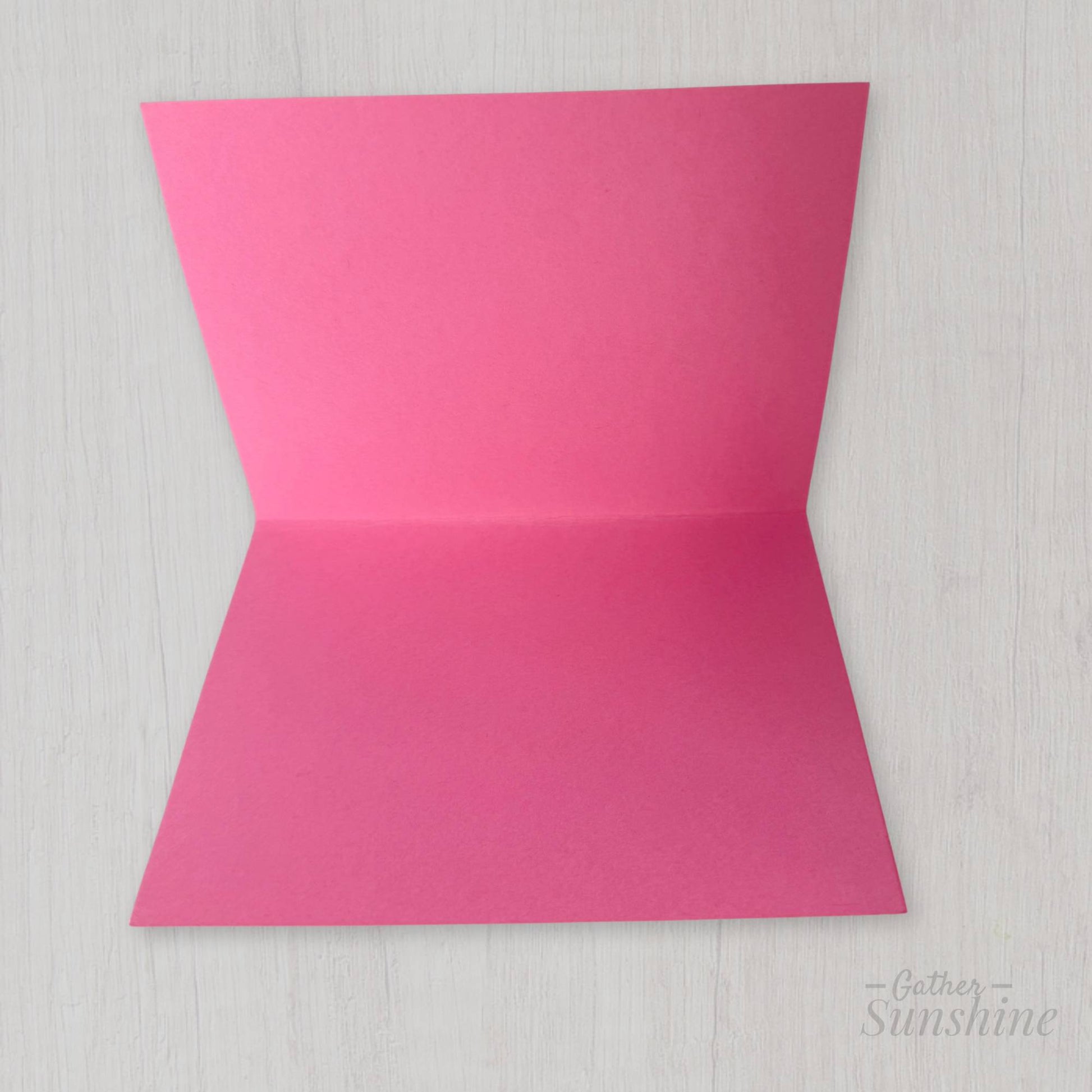 Birthday greeting card blank pink inside by Gather Sunshine